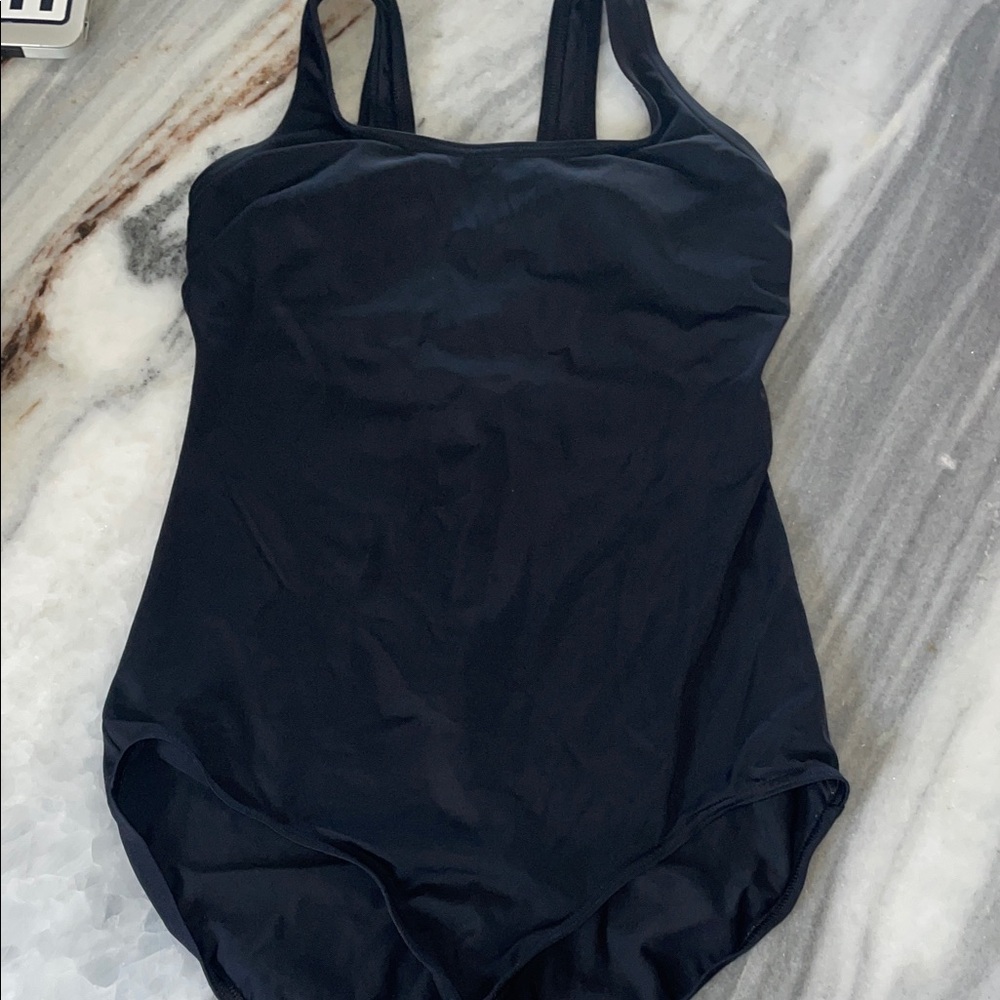 Women’s Sz 8 Lands' End Black One Piece  Swimsuit